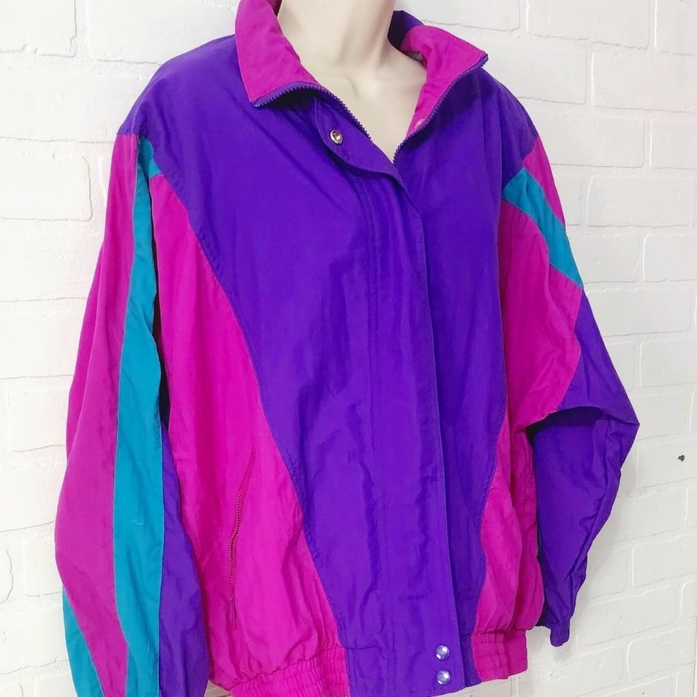 Vintage Colorblock Windbreaker
